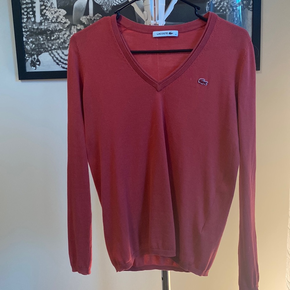 Lacoste V-Neck Sweater EU size 36 equals US size 2